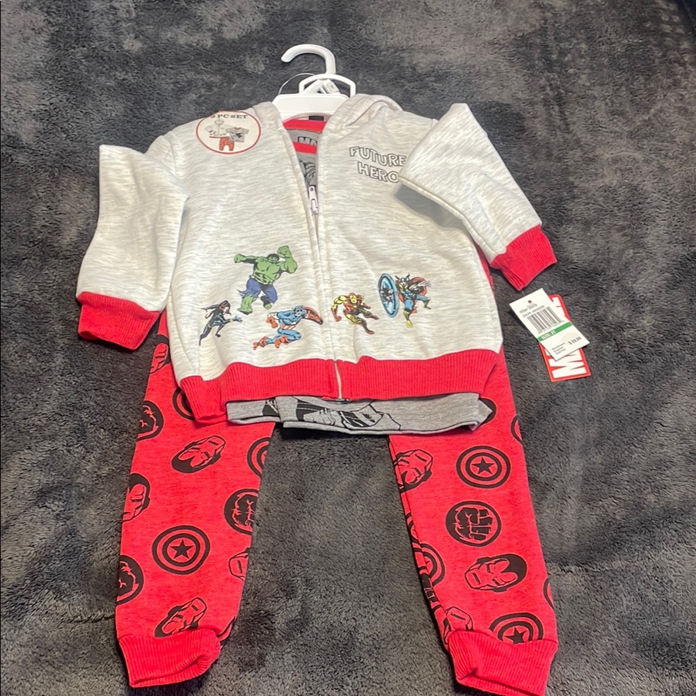 Marvel Gray and Red Baby Jacket
